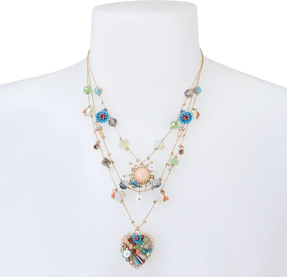 Womens Butterfly Charms Layered Necklace - Image 2